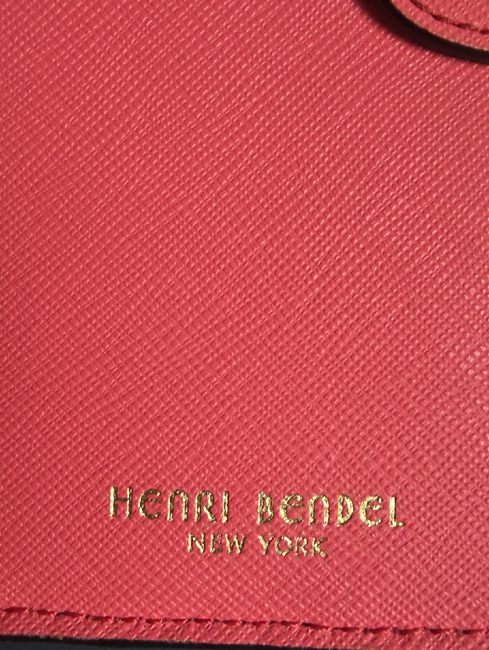 HENRI BENDEL Bright Coral With Floral Apllique Bifold Wallet - Picture 11 of 12
